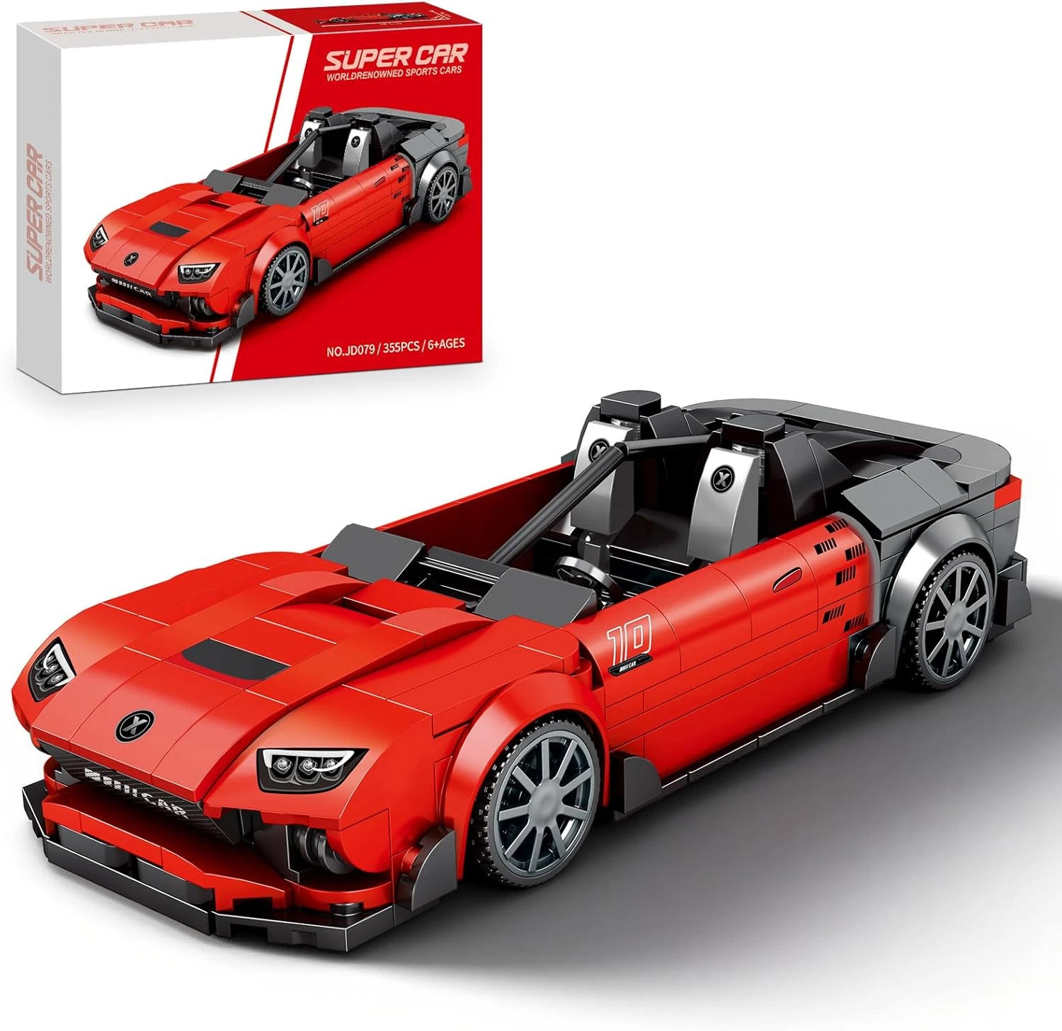 Sports Car Building Set for Adults, MOC Racing Car Decor Mod