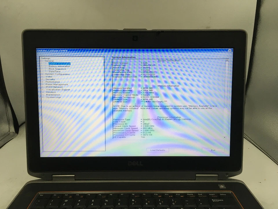 DELL LATITUDE E6420 - BOOTS TO BIOS - INTEL I5 2540M -4GB RAM - 14"-READ DESC-BB - Image 2 of 4