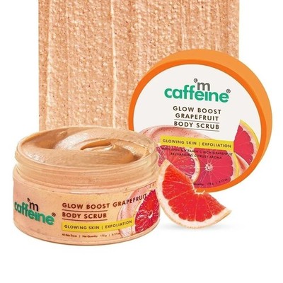 mCaffeine Glow Boost Grapefruit Body Scrub | Tan Removal | 175g