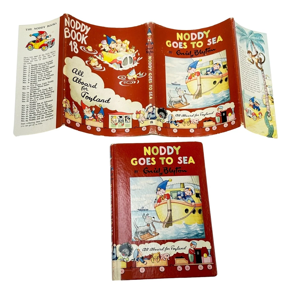 Noddy Books Enid Blyton Lote 3 Friend Sea Mr Plod 16 18 22 HC DJ edición años 60 Foto 2 de 4