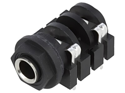 ACJM-PHR Buchse Jack 6,35mm weiblich mono mit Schalter mit 90°-Winkel AMPHENO