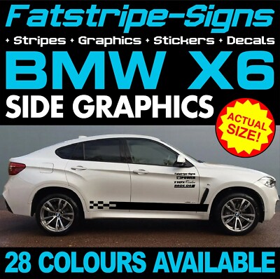 passend für BMW X6 GRAFIK STREIFEN AUFKLEBER DECALS M SPORT xDRIVE 30d 40d M50d AUTO