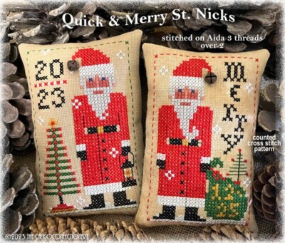 QUICK & MERRY ST. NICKS cross stitch pattern CalicoConfectionery Christmas Santa