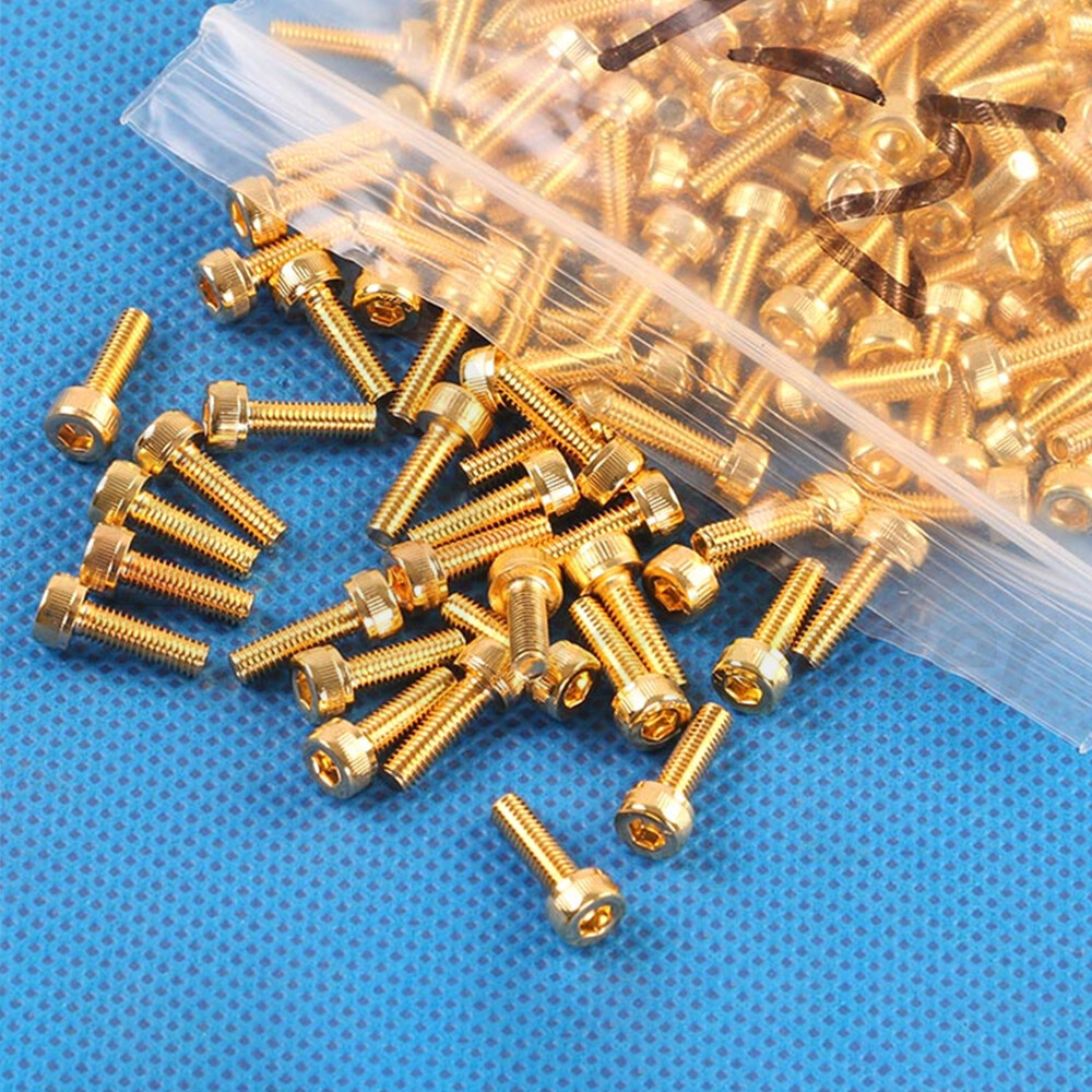 12.9 Steel Socket Cap Head Screw M2 - M5 Hex Allen Bolts Titanium
