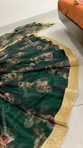 NEW LAUNCHING ORGANZA LEHENGA CHOLI WITH DUPATTA FOR WEDDING AND PARTY WEAR - Picture 4 of 10