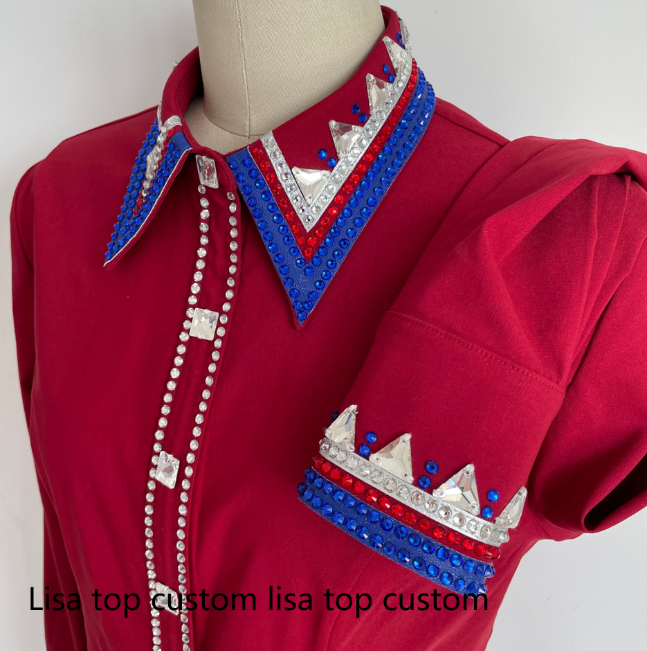 Western All Day rail horsemanship Horse Show Day Shirt. with hidden front zipper eBay