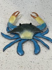 Blue Crab Painted Metal