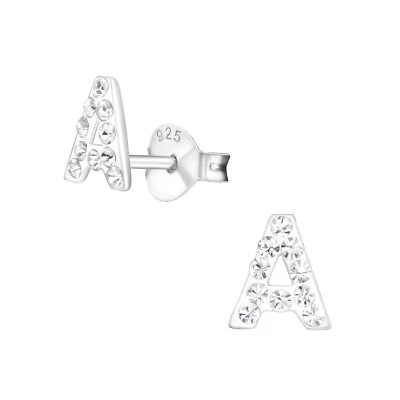 A Kinder Ohrringe mit Kristallen 925 Silber für Mädchen Ohrstecker Schmuck - Bild 1 von 4