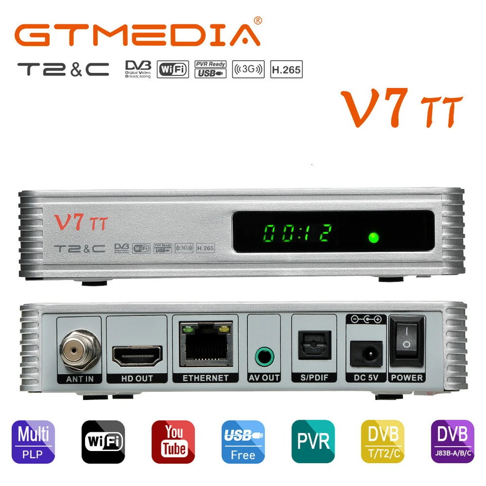Digital Full HD DVB-T2/C Kabel Receiver PVR TwinTuner HDMI USB Wifi RJ45 S/PDIF - Bild 2 von 4
