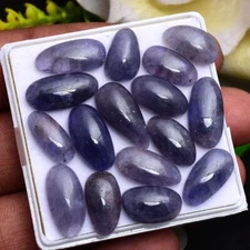 16 Pcs Natural Iolite Cabochon Untreated 13mm-18mm Loose Gemstones Wholesale Lot