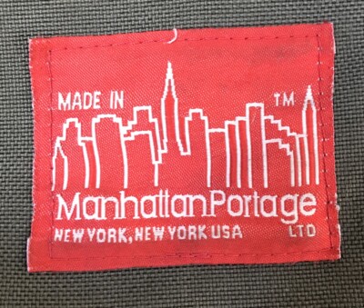 Vintage 90s Manhattan Portage Made in NYC USA Gray Shoulder