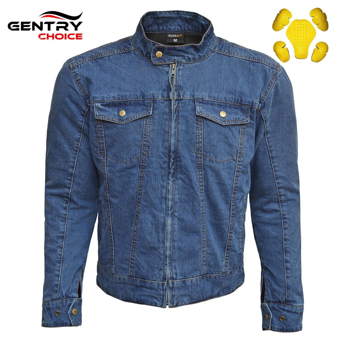 RIDERACT® Denim Motorcycle Jacket for Men Reinforced RIDERACT® Denim Motorcycle Jacket for Men Reinforced