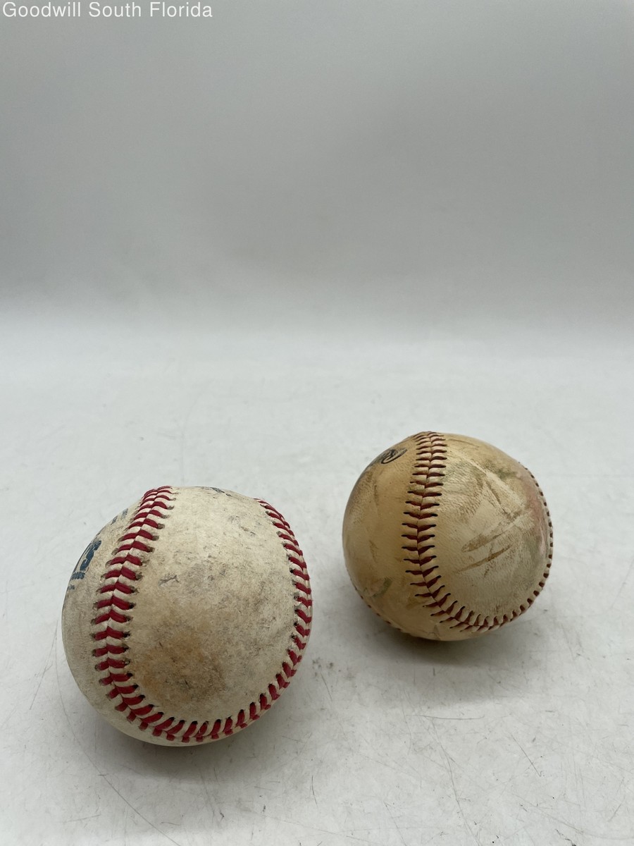 Lot De 2 Boules De Baseball Vintage – Bois Rouge Et Noir, Années 60, Pour Collection Ou Déco