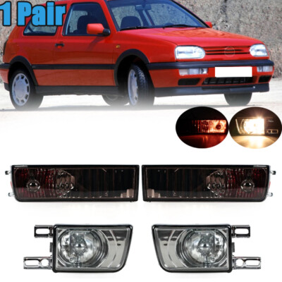 LH&RH Fog Light Fog Lamp Turn Signal Lamp For VW Golf Jetta MK3 Vento 1993-1999