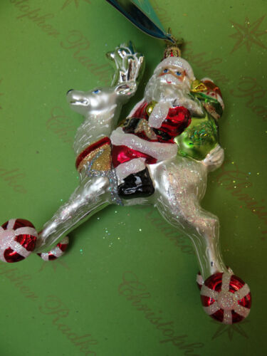 Christopher Radko Hi Ho Blitzen Glass Ornament - Afbeelding 1 van 12