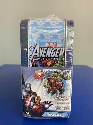 Marvel Avengers Marvel Assemble Lunchbox Metal Includes 48 Piece