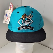 Florida Marlins Bugs Bunny Looney Tunes 1993 Snapback Sombrero De Colección MLB Gorra Miami Team