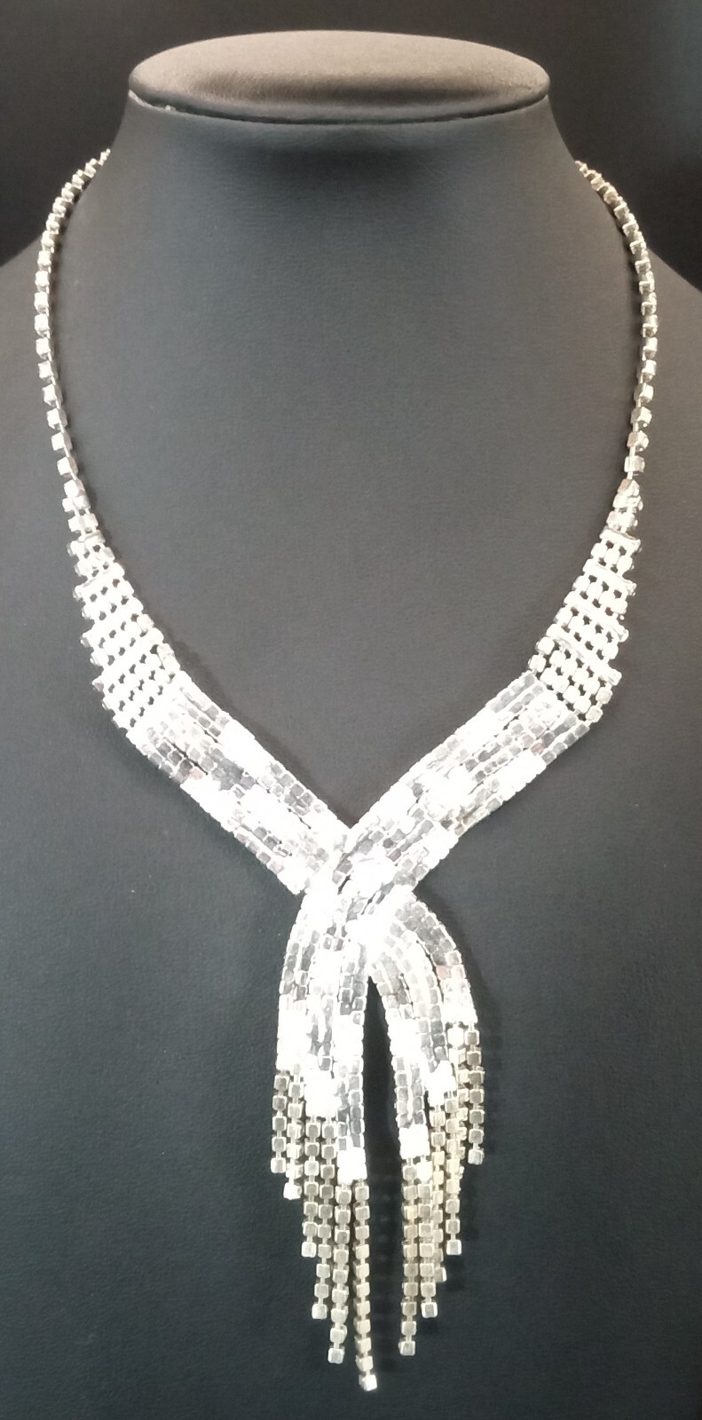 Rhinestone Statement Necklace - image 3