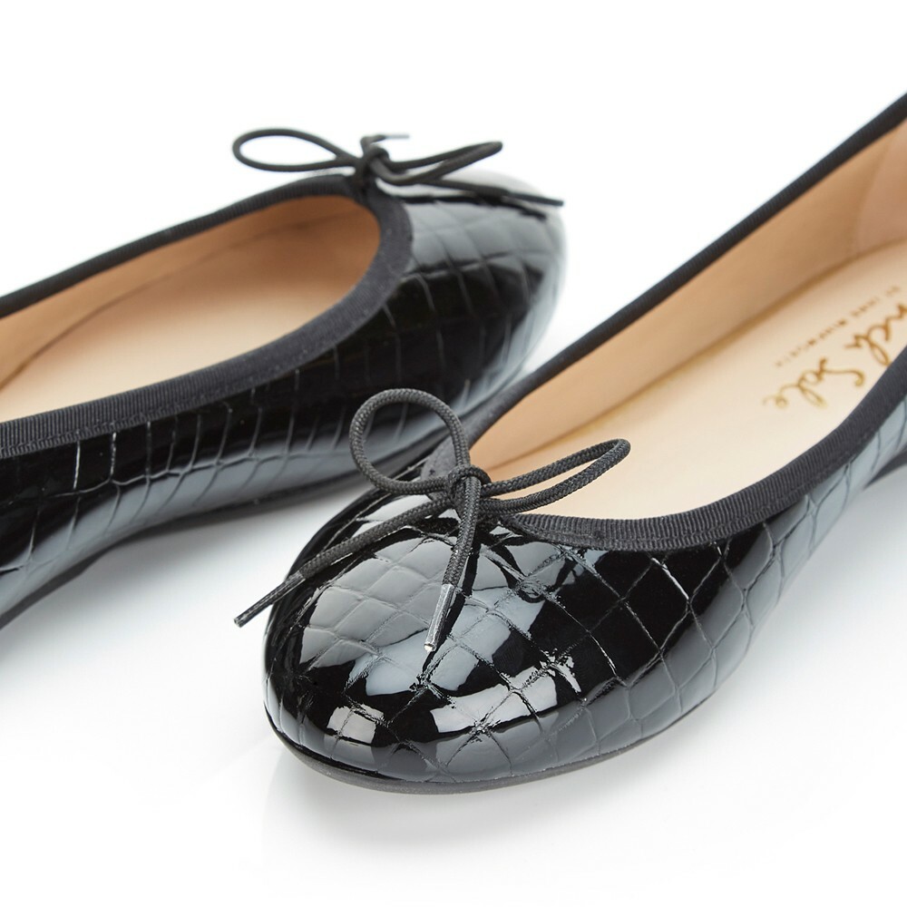 French Sole ballet flats 'Amelie' EU 36 patent croc BRAND NEW