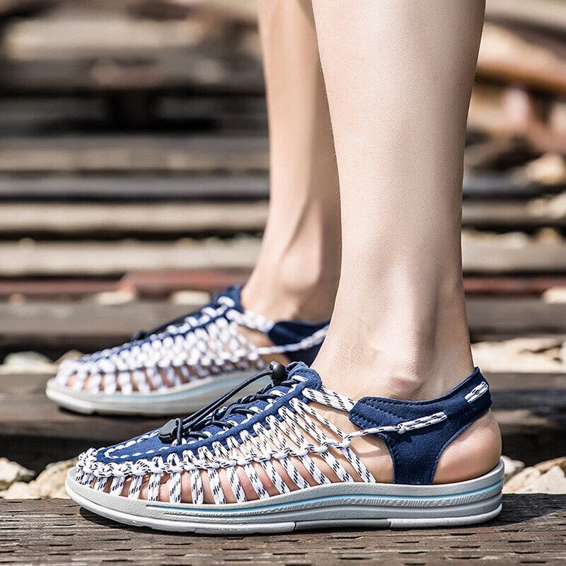 NUOVI sandali Keen Uneek grigi elastici corda barca acqua scarpe taglia! Regno Unito