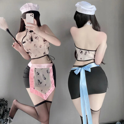 Sexy Lingerie Chinese Style Classical Cheongsam Dress Maid Anime Cosplay Costume