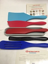 Mad Hungry Silicone Spurtles 6 PC Kitchen Utensil Cooking Spoon Set By Kalorik