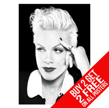 PINK POP STAR POSTER ART PRINT A4 A3 SIZE - BUY 2 GET ANY 2 FREE