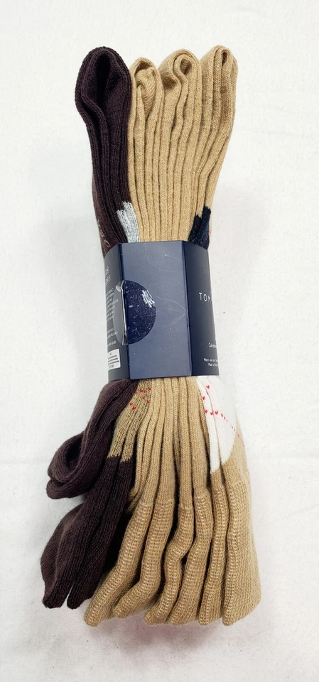 Tommy Hilfiger Para Hombre 4 Pares Vestido Crew Calcetines Talla 7-12 Argyle Claro y Oscuro Foto 4 de 4