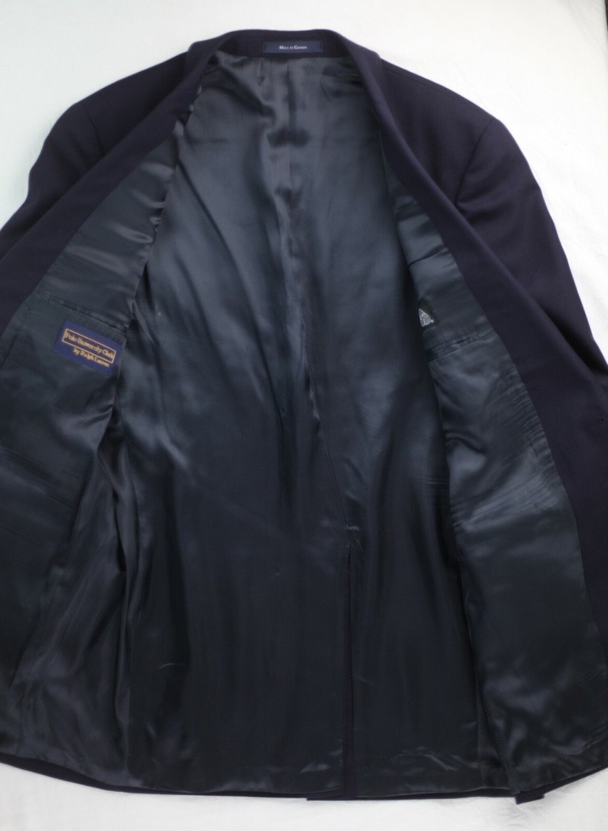 新品同★ラルフローレン★ポロユニバーシティクラブ★テーラード★USA製★カレッジ Vintage Polo University Club Ralph Lauren Navy Blue Sport