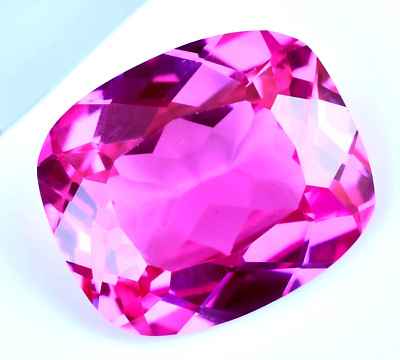 90.65 Ct Natural Mogok Pink Ruby FLAWLESS Certified Treated Cushion Gemstone
