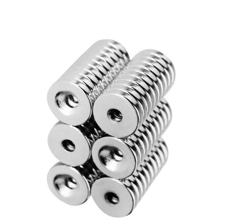 10x Neodym Magnete mit Loch Bohrung Senkung 16mm 6KG zum schrauben Scheibe Rund - Bild 3 von 3