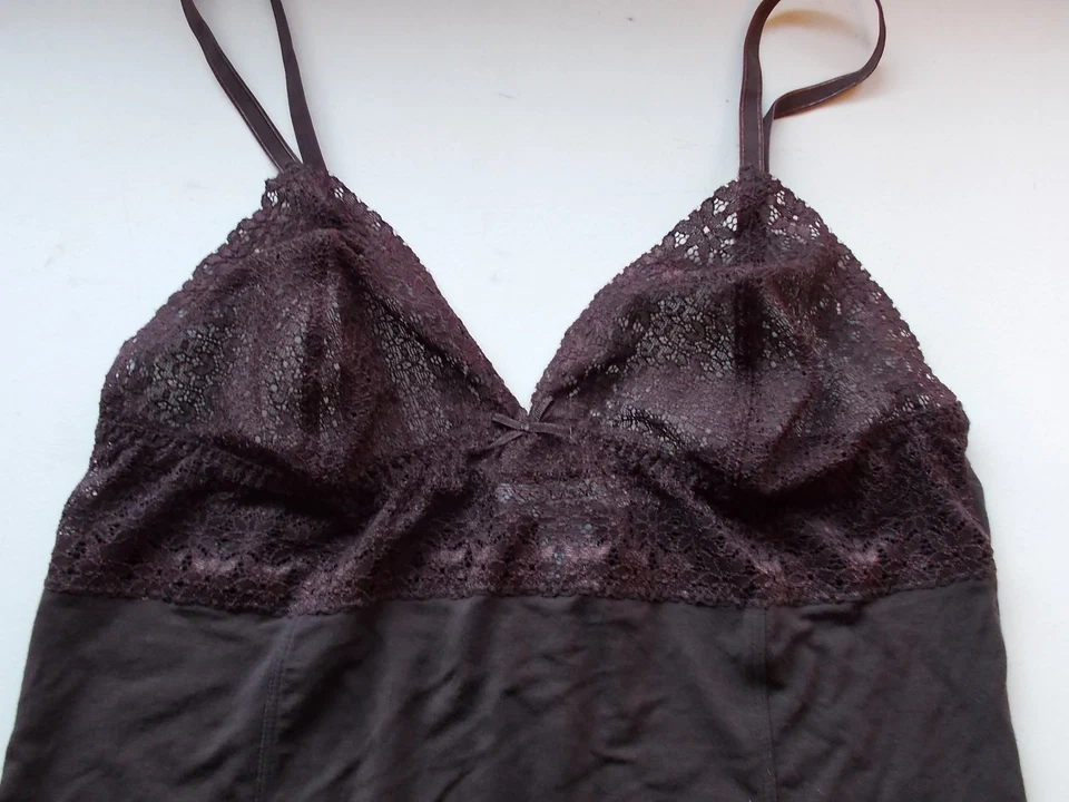 NEW Alfani Intimates Chocolate Brown Lace Cami Camisole Size Medium - Image 4 of 4