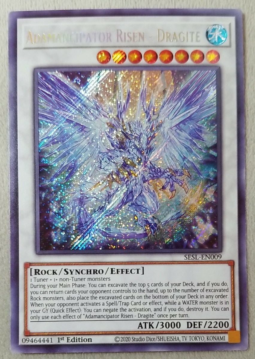 Adamancipator Risen Dragite SESL-EN009 Secret Rare 1st Edition
