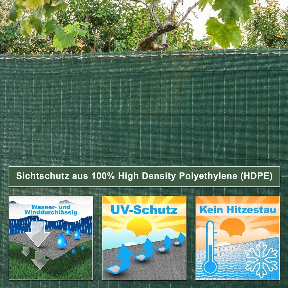 Preisvergleich Für WOLTU Zaunblende Sichtschutz Aus 180 G/m² HDPE