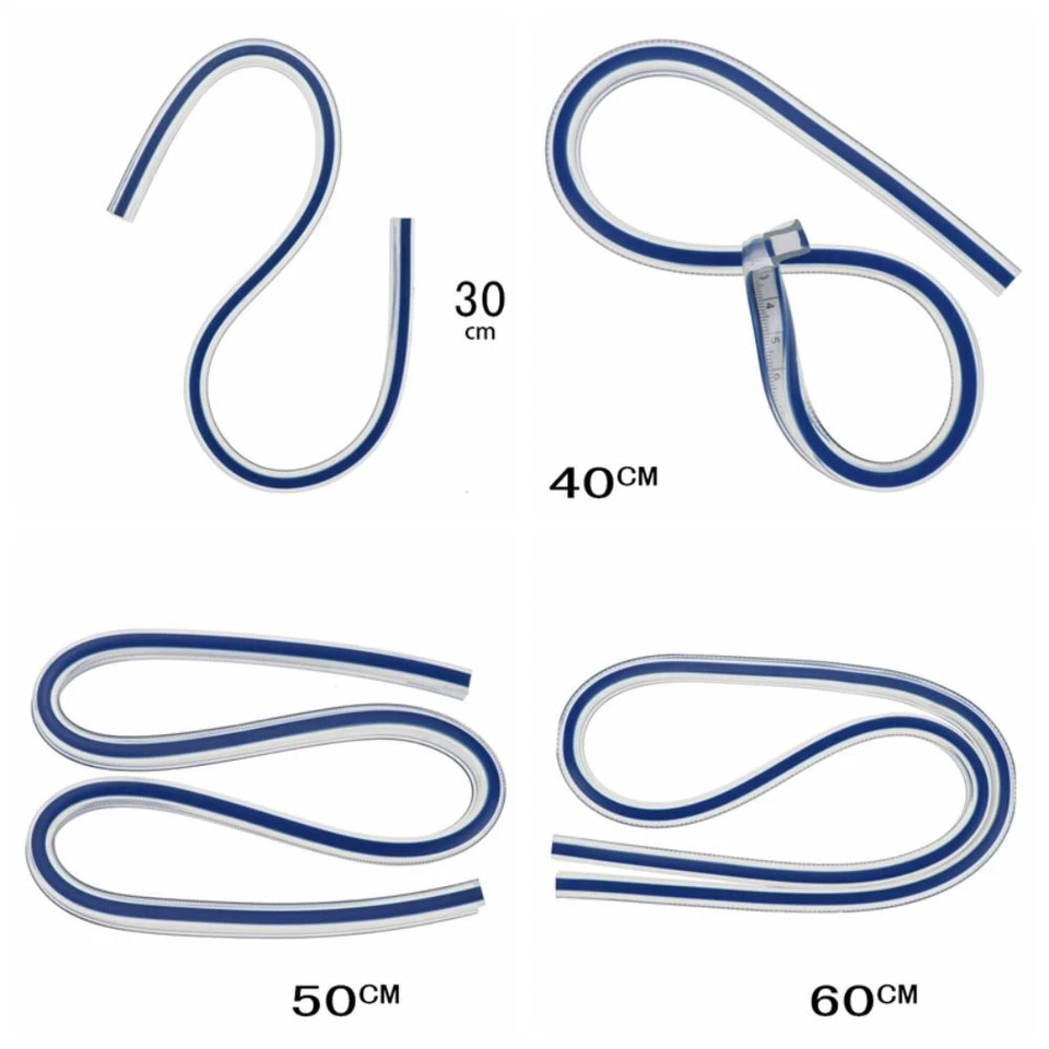 Flexible Curve Ruler Paint Bendy Measure Drafting Soft Ruler For School Office - Image 2 of 4