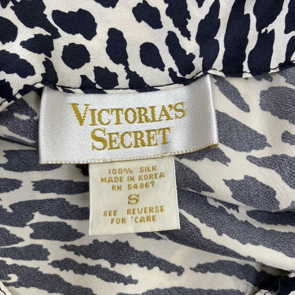 Camisón camisón vintage Victoria's Secret etiqueta dorada seda animal sin mangas S Foto 2 de 4