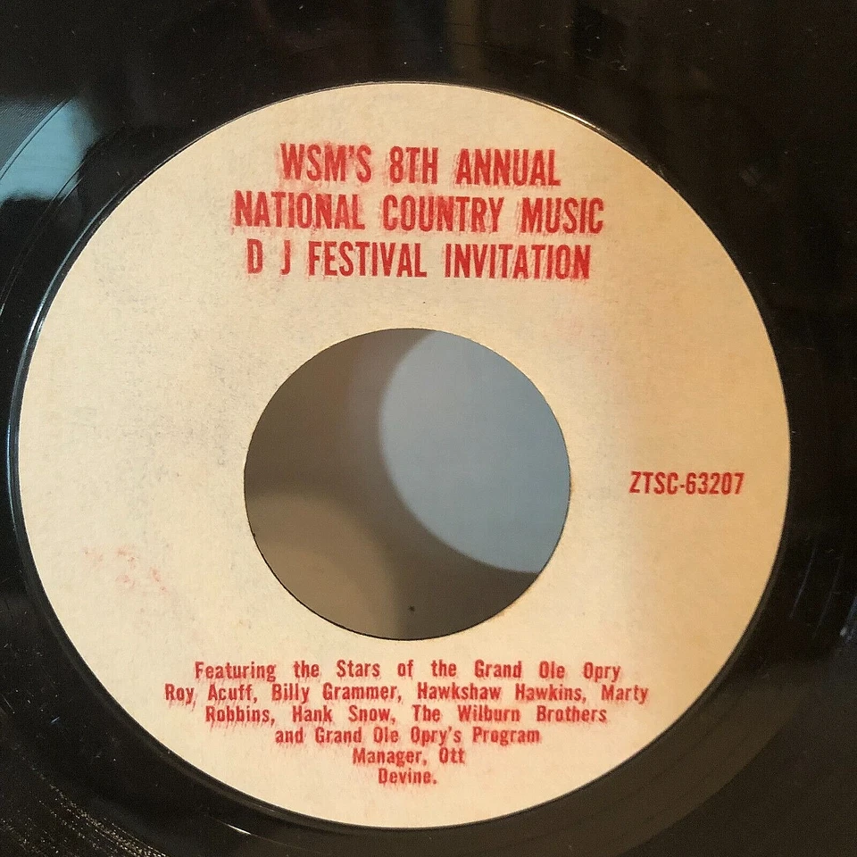 Unusual 45 - WSM'S 8th Annual National Country Music DJ Festival Invitation Foto 2 de 3