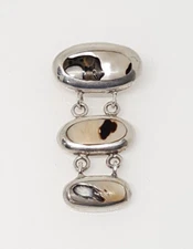 Fabulous Real Abalone Shell Inlaid Articulated Large Pendant 925 Silver #21205