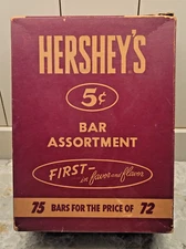 Vintage Hershey's 5c Bar Assortment Box | First in Favor and Flavor | Chocolate