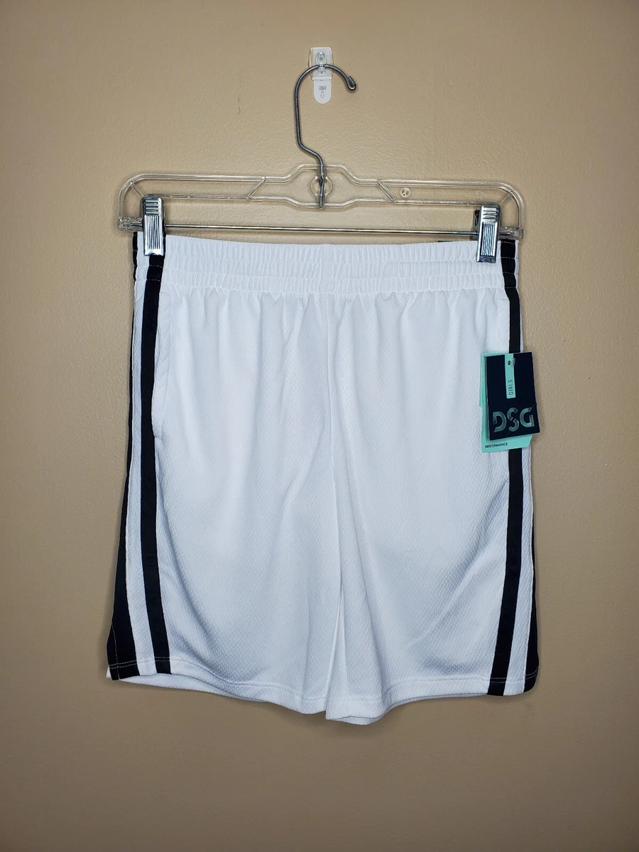 DSG Girls Basketball Shorts Girls Large White Black eBay