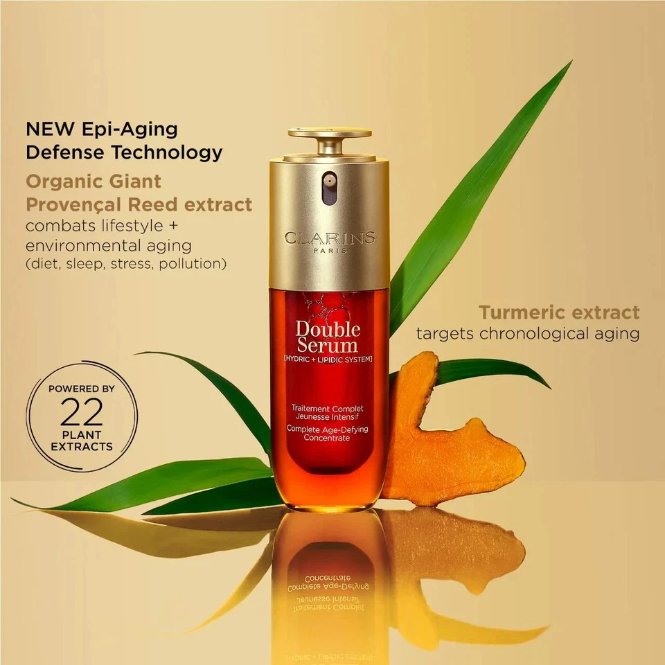 Clarins DOUBLE SERUM® To Firm, Boost Radiance & Refine Pores Ulta Beauty/1 oz - Image 3 of 3