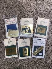 VINTAGE BRASS Embossing Stencils Craft Card Making Scrapbook Lot Of 6 New