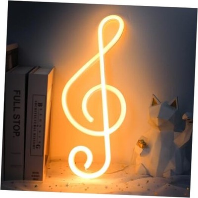 Music Note Neon Signs LED Light Sign for Wall Decor WarmWhite MusicNote