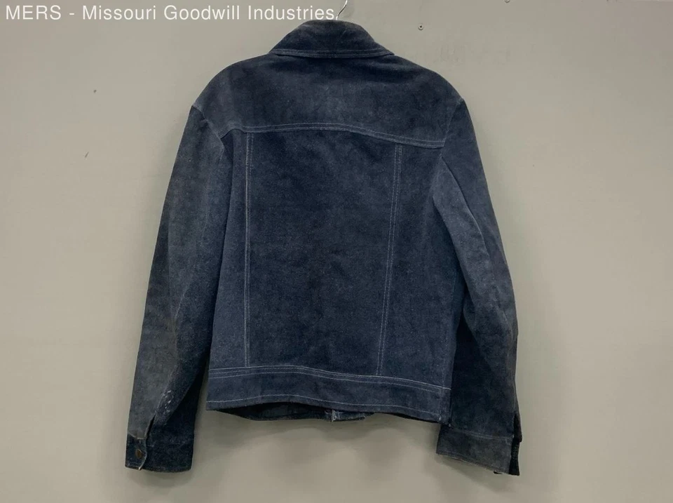 Ralph Edwards Sportswear Men's Blue Suede Button-Down Jacket - No Size - Image 2 of 4