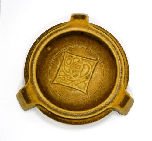 Rookwood Pottery #1383 Low Buttress Arts & Crafts Period Bowl 1922 Brown Glaze