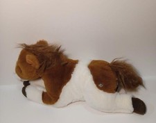 FAO Schwarz Pinto Pony Horse Plush Stuffed Animal 12" Brown White Pre Loved
