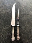 Sterling Silver Sheffield Carving Knife Fork SIMILAR to Gorham Chantilly~No Mono