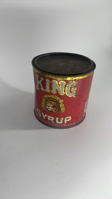 Old KING SYRUP LION Tin Baltimore MD 44 oz