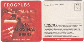 1 FROG BEER FRANCE SOUS BOCK BIERDECKEL BEERCOASTER VILTJE