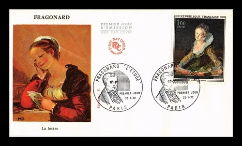 Dr Jim Stamps France Fragonard La Lettre Art First Day Issue Cachet Cover